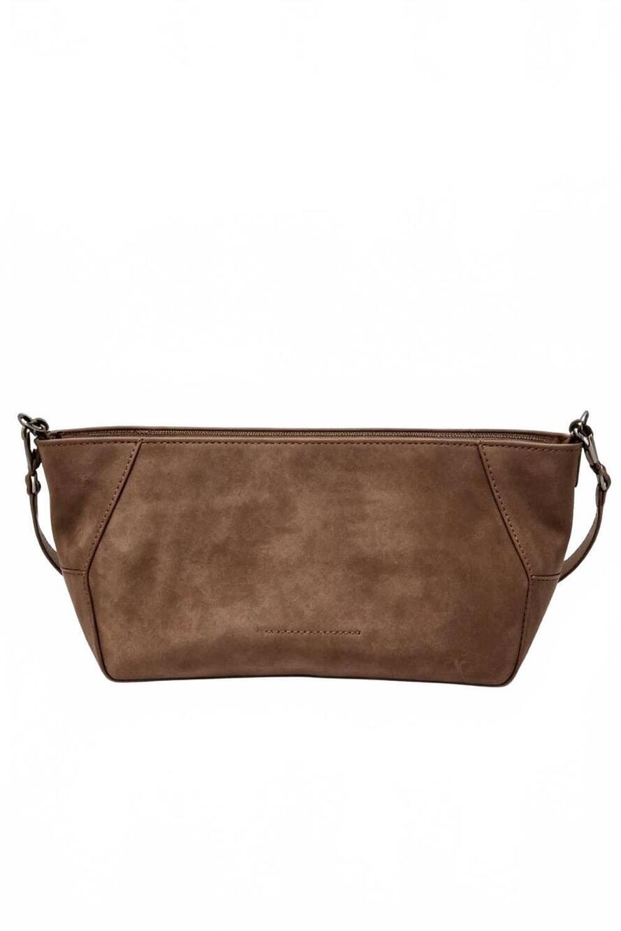 NEW BRUNELLO CUCINELLI women's suede maxi clutch handbags in soft brown